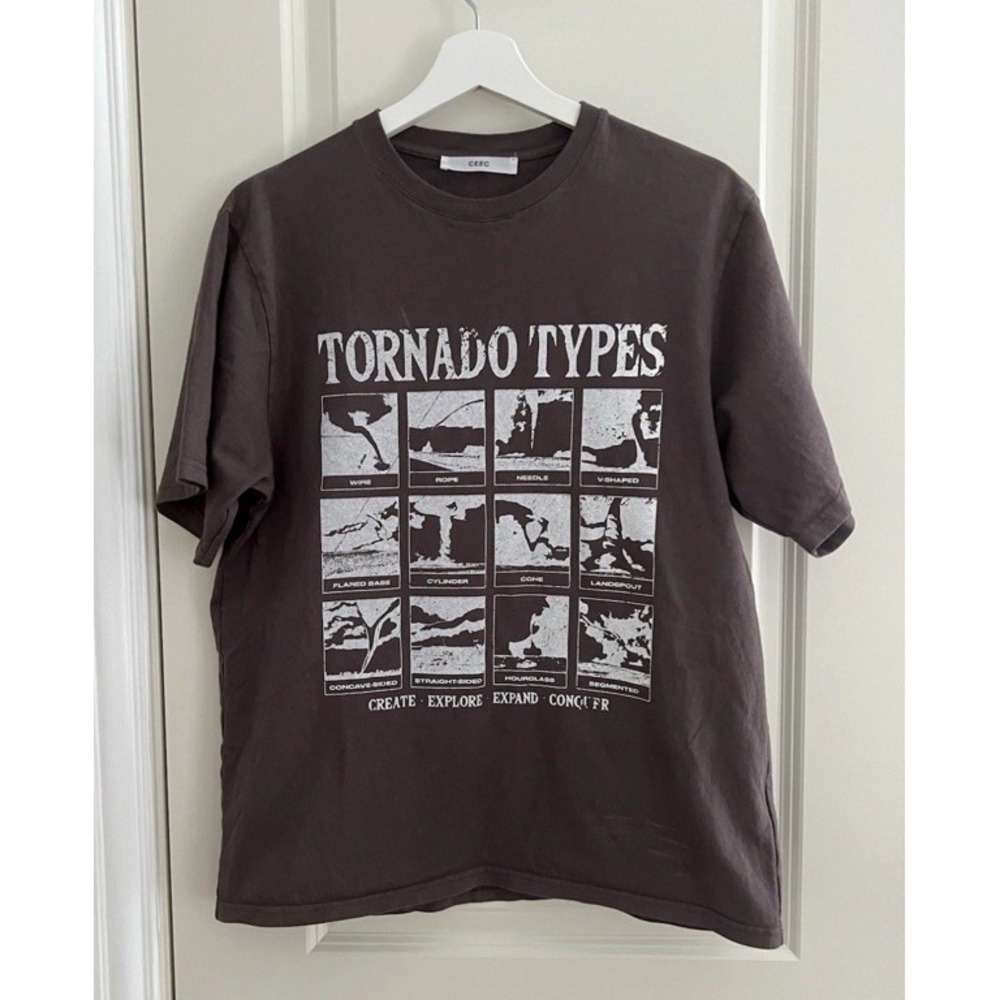 NEW CEEC Tornado Types T Shirt Washed Black Size S C.E.E.C.